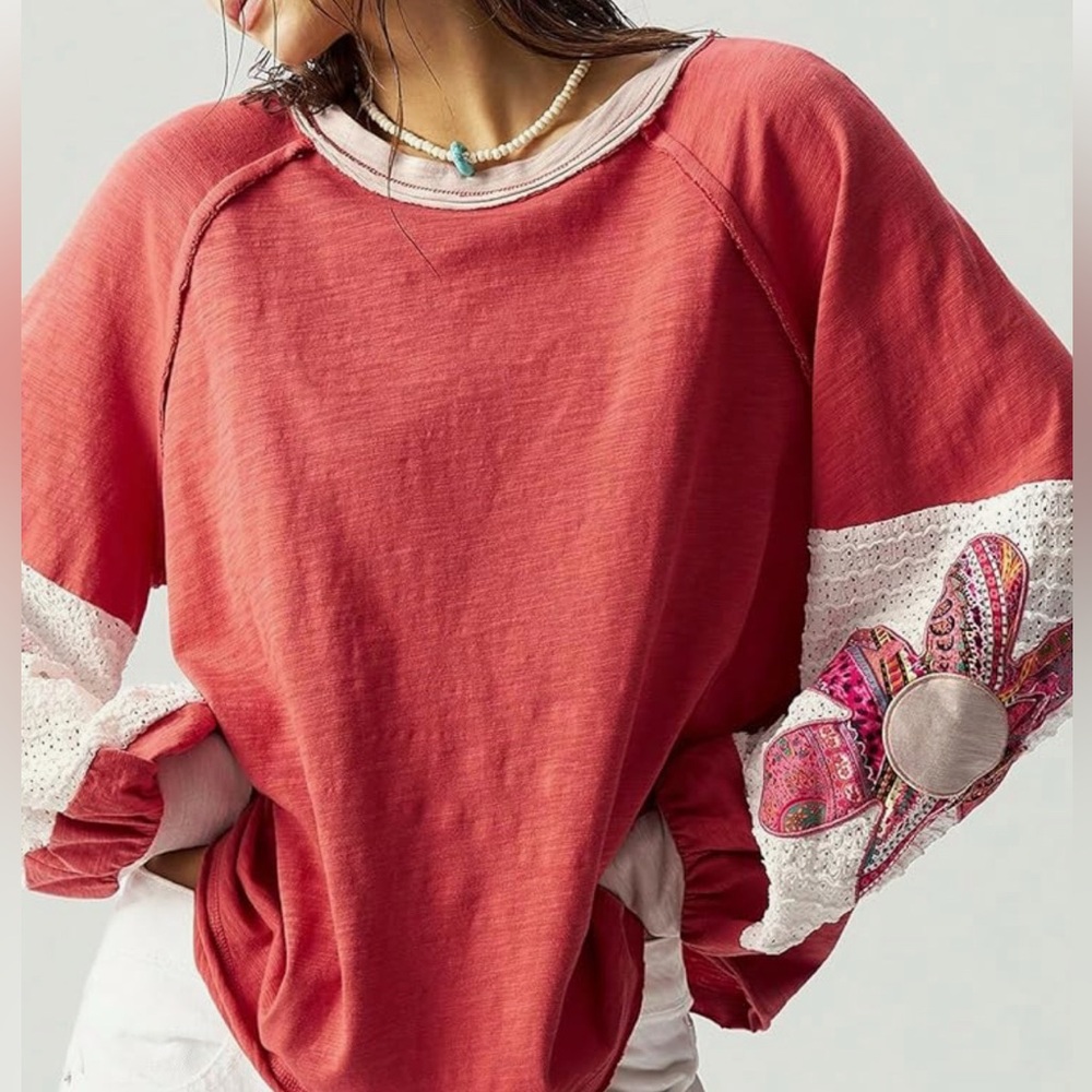 Women's Coral Long Sleeve Top